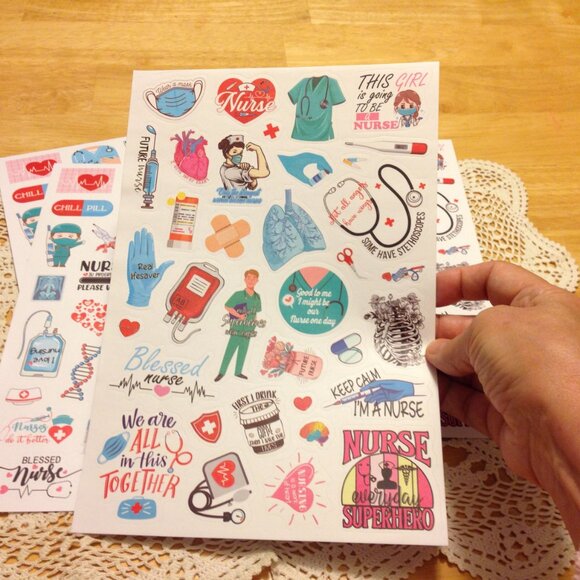 Crafting, scrapbooking stickers, medical theme, nurses, nursing - Picture 3 of 7